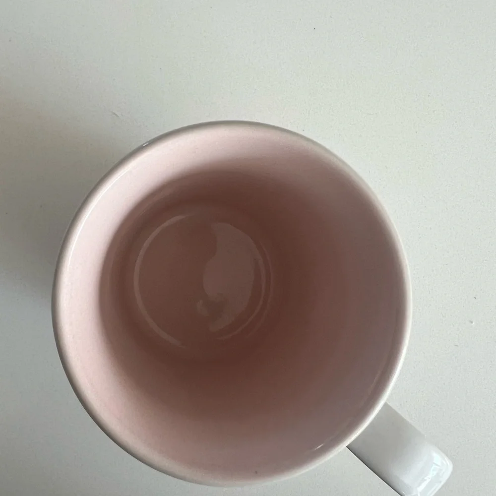 Mary Kay Vintage Coffee / Tea Mug - Pink & White Striped - Gold Script Ceramic - Picture 6 of 11